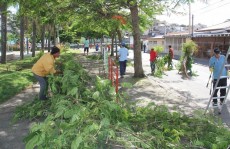 Praça recebe mutirão: