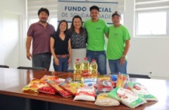 Fundo recebe doação de alimentos