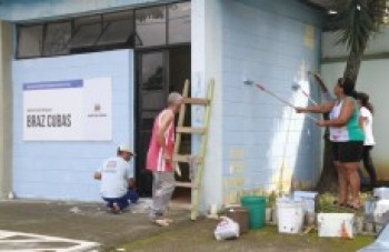 Voluntários fazem mutirão de limpeza em Brás Cubas