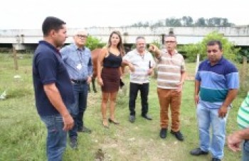 Secretário e vereadores fazem vistoria no Ramal São José