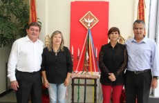 Bispo abençoa o primeiro subimpério do Divino