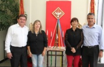 Bispo abençoa o primeiro subimpério do Divino