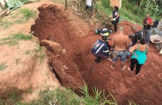 Desmoronamento deixa um ferido: