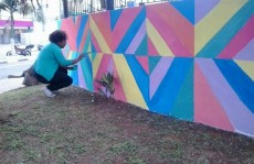 Praça recebe serviço para tapetes de Corpus Christi