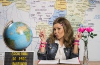 Fernanda Souza grava a "Escolinha"