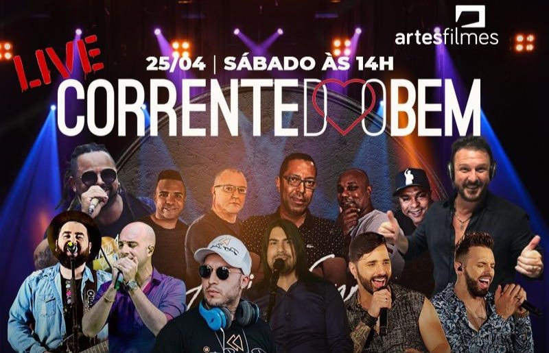 Live 'Corrente do Bem' ocorre às 14h