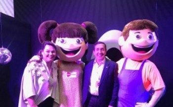 Prefeito e primeira-dama no Teleton