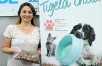 Campanha arrecada 1,2 tonelada de ração