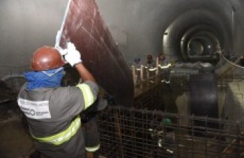 Exaustores do túnel passam por testes