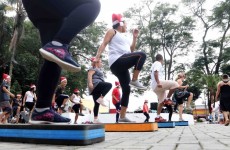 Aulão de ginástica agita os moradores de Itaquá
