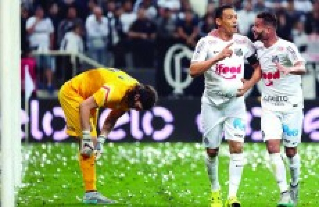 Com gols de Ricardo Oliveira e Gabriel, Santos vence o Corinthians