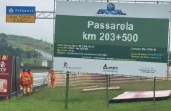 Passarela da BR-116 está 30% concluída