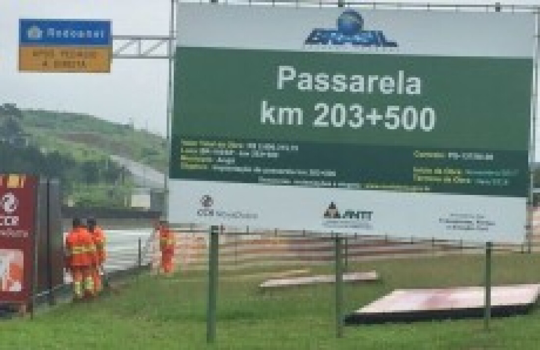 Passarela da BR-116 está 30% concluída