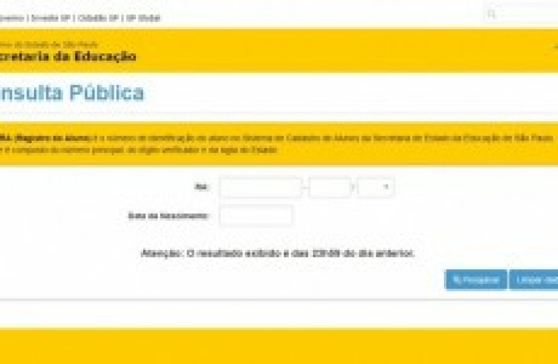 Consulta de matrícula está disponível online