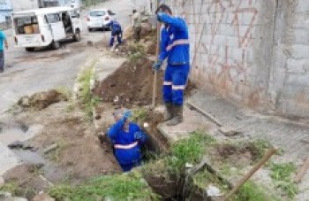 Corredor de ônibus recebe manutenção