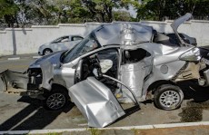 Acidente de carro no centro de Mogi fere dois