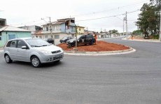 Rotatória já está liberada para o tráfego de veículos