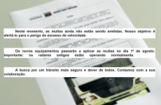 Prefeitura alerta sobre novos radares