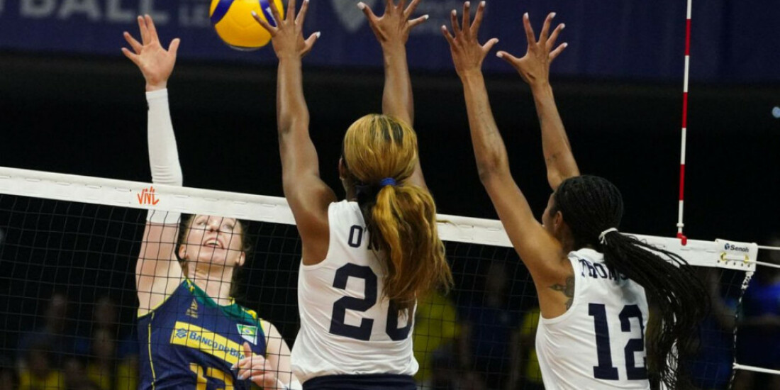 Brasil sofre 2º revés na Liga das Nações Feminina com derrota para EUA