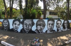 Homenagem com tintas