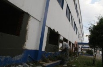 Samed inicia obra na fachada do hospital: