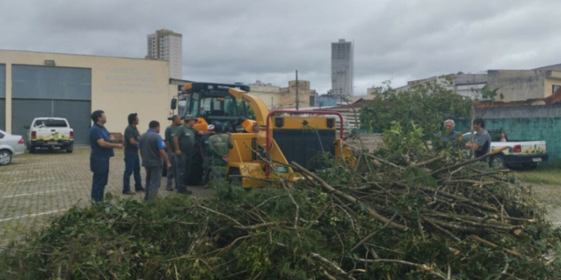 Equipamento triturador de galhos auxiliará trabalho de equipes de poda
