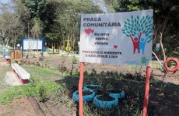 Praça no Jardim Monte Cristo é revitalizada pelos moradores
