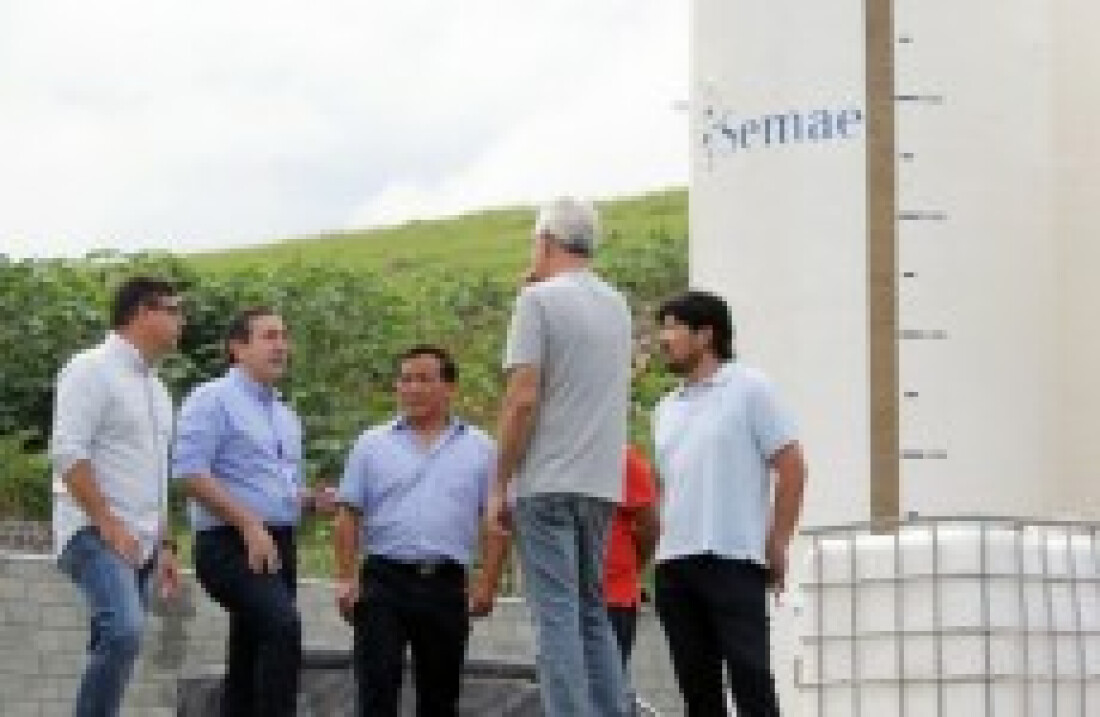 Prefeito vistoria obras da ETE da Vila Andrade, em Sabaúna