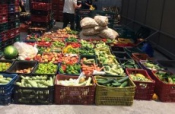 Mais de 210 famílias recebem alimentos em feira gratuita