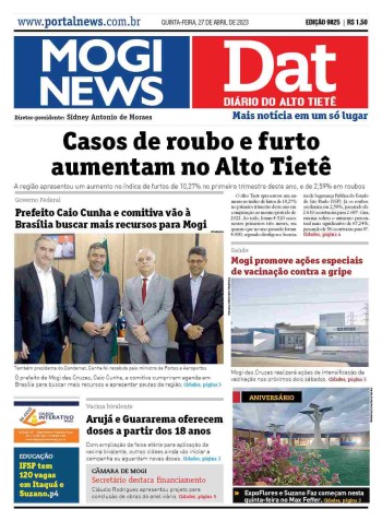 MOGI NEWS / DIÁRIO DO ALTO TIETÊ - 27 Abril 2023