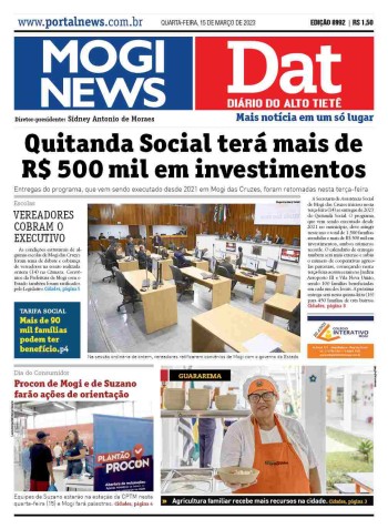 MOGI NEWS / DIÁRIO DO ALTO TIETÊ - 15 Março 2023