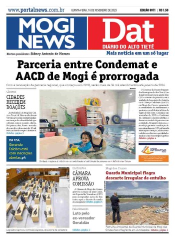 MOGI NEWS / DIÁRIO DO ALTO TIETÊ - 16 Fevereiro 2023