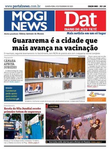 MOGI NEWS / DIÁRIO DO ALTO TIETÊ - 09 Fevereiro 2023