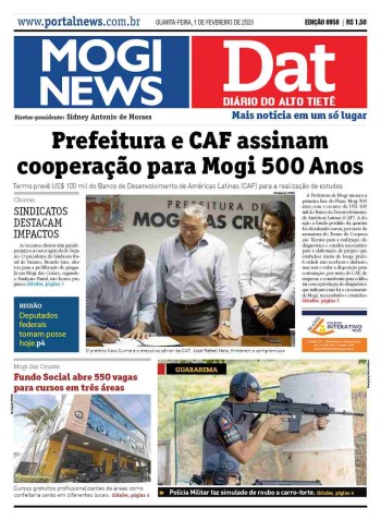MOGI NEWS / DIÁRIO DO ALTO TIETÊ - 01 Fevereiro 2023