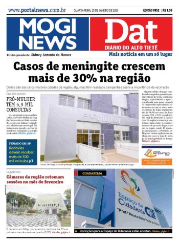 MOGI NEWS / DIÁRIO DO ALTO TIETÊ - 25 Janeiro 2023