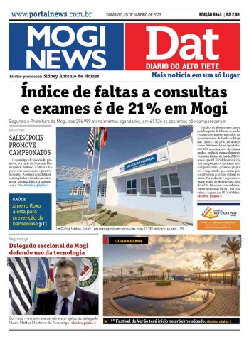MOGI NEWS / DIÁRIO DO ALTO TIETÊ - 15 Janeiro 2023