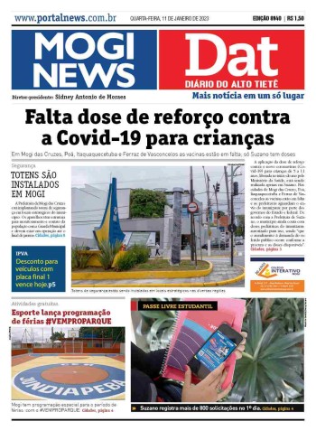 MOGI NEWS / DIÁRIO DO ALTO TIETÊ - 11 Janeiro 2023