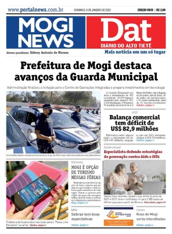 MOGI NEWS / DIÁRIO DO ALTO TIETÊ - 08 Janeiro 2023