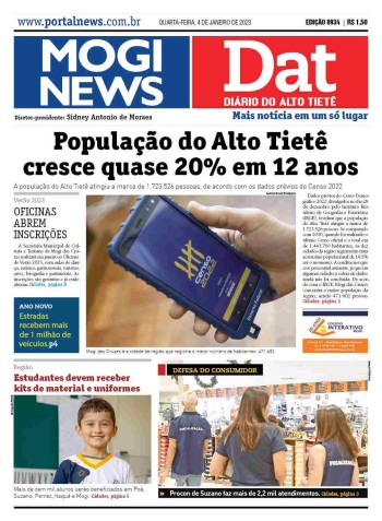 MOGI NEWS / DIÁRIO DO ALTO TIETÊ - 04 Janeiro 2023