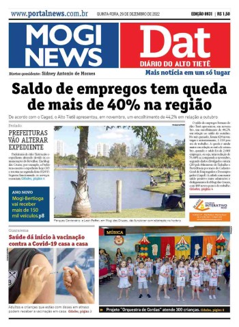 MOGI NEWS / DIÁRIO DO ALTO TIETÊ - 29 Dezembro 2022