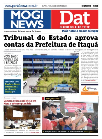 Edição Mogi News/DAT - 09 de agosto de 2023