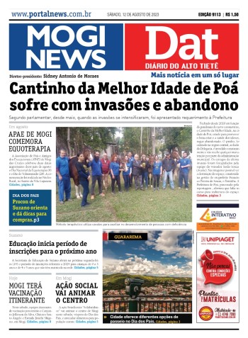 Edição Moginews/Dat - 12 de agosto de 2023