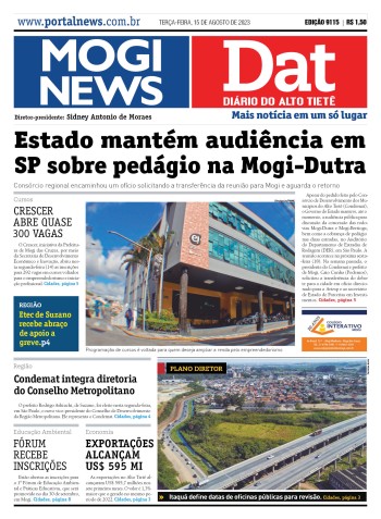 Edição Mogi News/DAT - 15 de agosto de 2023