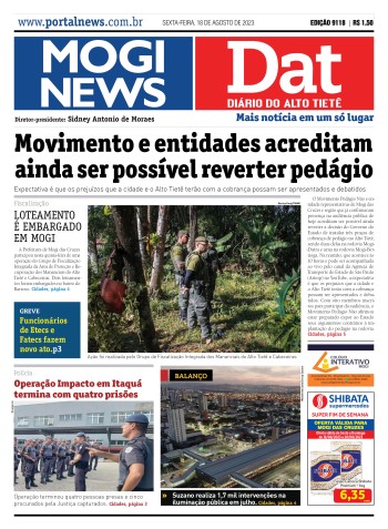 Edição Mogi News/DAT - 18 de agosto de 2023