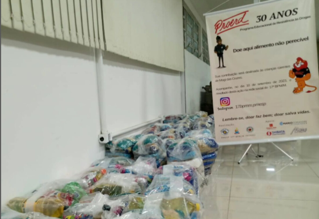 Proerd arrecada mais de duas toneladas de alimentos no Alto Tietê