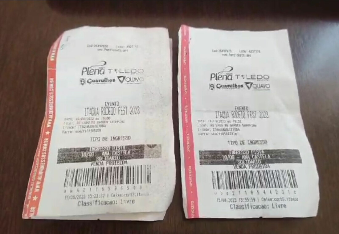Golpe: ingressos do Itaquá Rodeio Fest viram alvo de falsificadores 