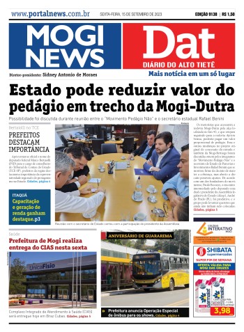 Edição Mogi News/DAT - 15 de setembro de 2023