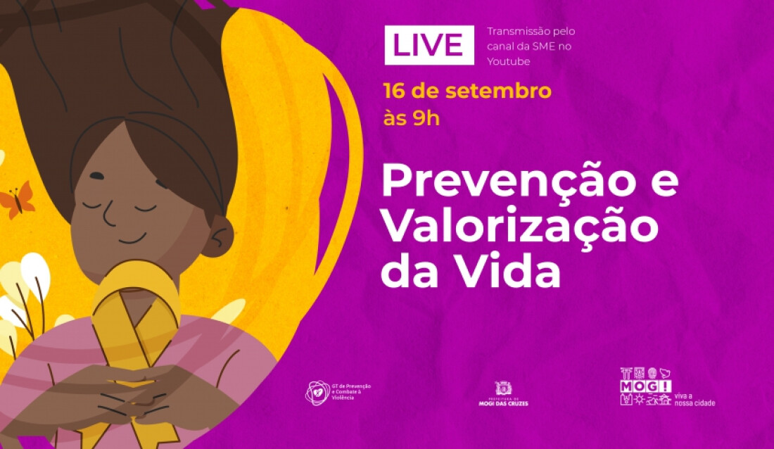 Secretaria de Educação de Mogi promoverá live em alusão ao Setembro Amarelo