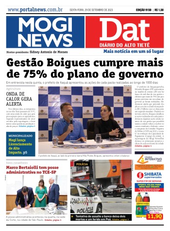 Edição Mogi News/DAT - 29 de setembro de 2023
