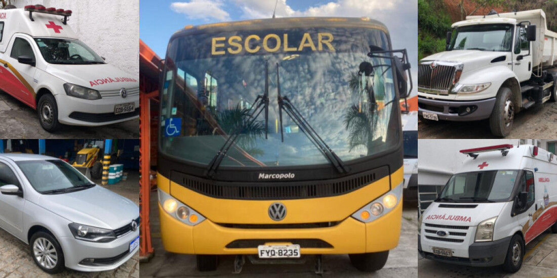 Guararema realiza leilão com ambulâncias, caminhão, ônibus e carro de passeio